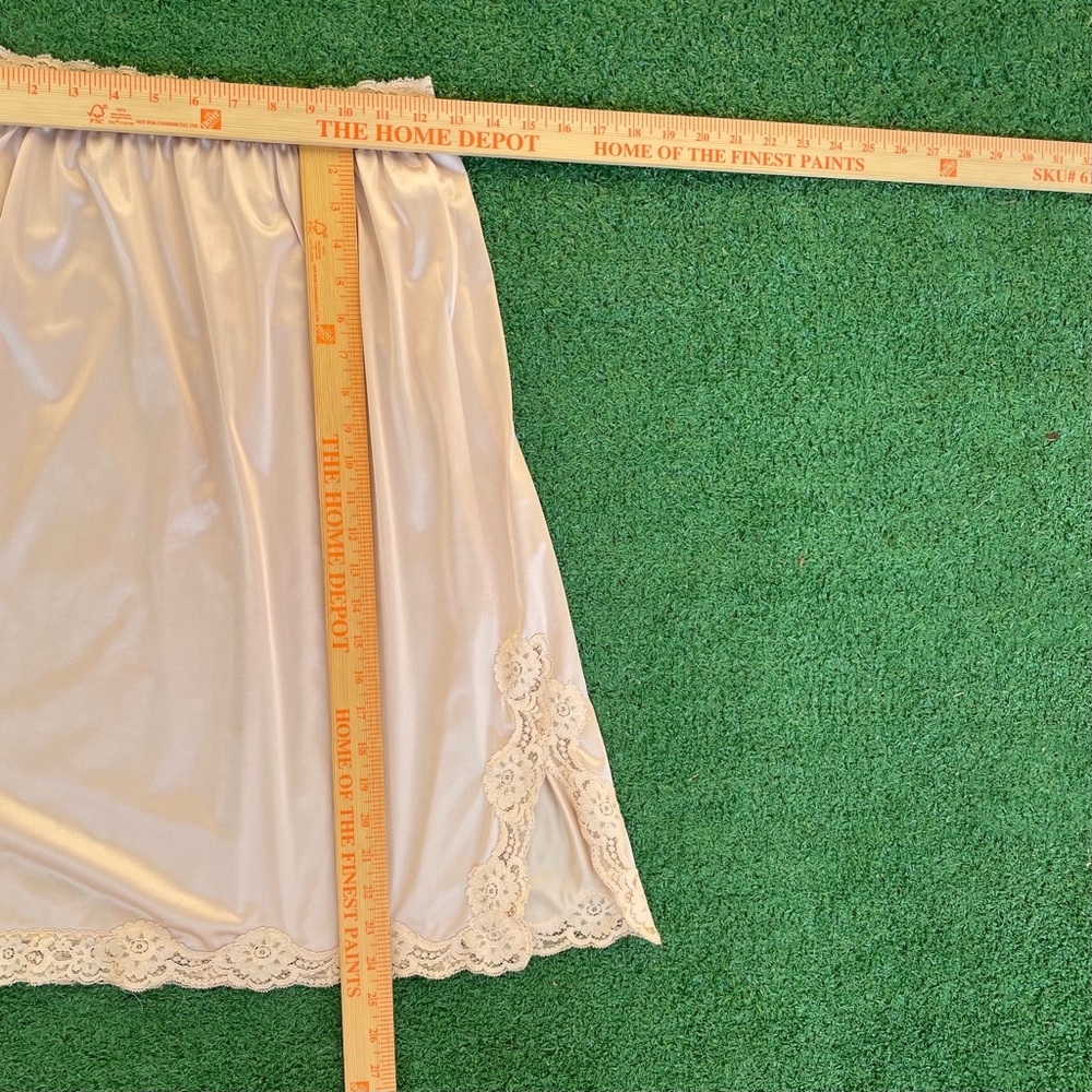 Vintage Vassarette Pink Satin Half Slip with Lace Trim - Picture 8 of 8